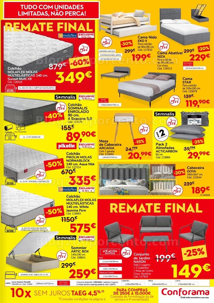 Antevisão Folheto CONFORAMA Saldos Remate Final Promoções de 16 a 29 julho